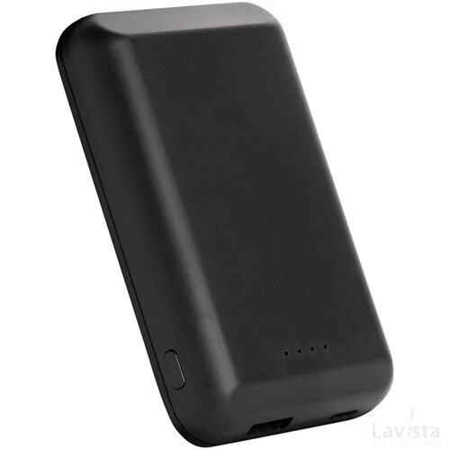 Magnetische 5000 mAh 5W draadloze powerbank zwart