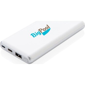 Ultra snelle 10.000 mAh powerbank met PD wit