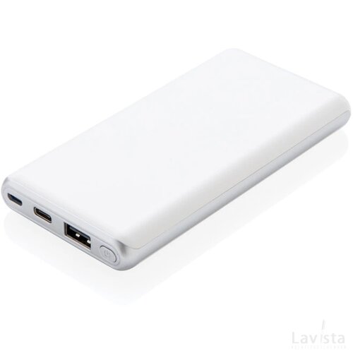 Ultra snelle 10.000 mAh powerbank met PD wit