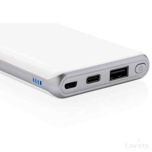 Ultra snelle 10.000 mAh powerbank met PD wit