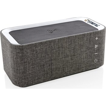 Vogue speaker met 5W draadloze oplader grijs, zwart