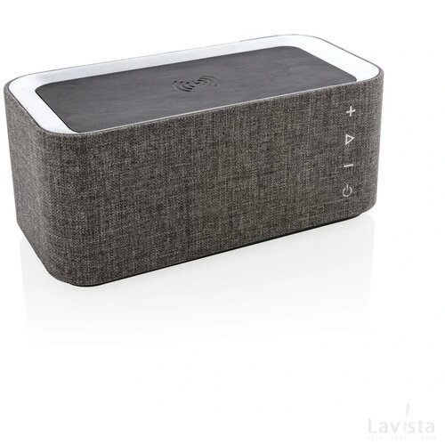 Vogue speaker met 5W draadloze oplader grijs, zwart