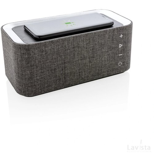 Vogue speaker met 5W draadloze oplader grijs, zwart