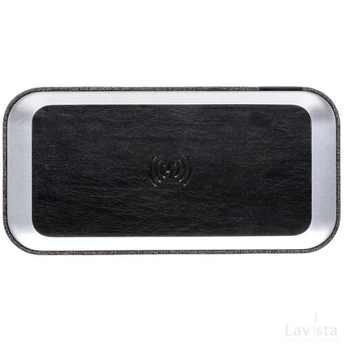 Vogue speaker met 5W draadloze oplader grijs, zwart