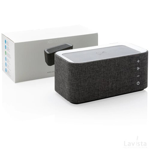 Vogue speaker met 5W draadloze oplader grijs, zwart