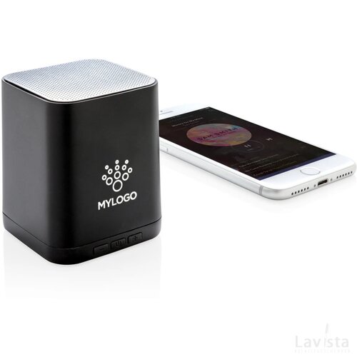 Light up logo draadloze 3W speaker zwart