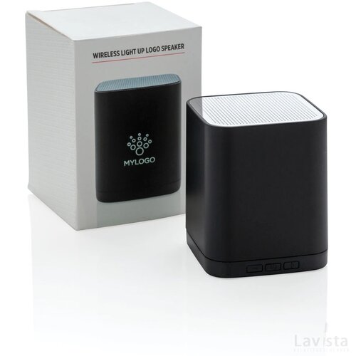 Light up logo draadloze 3W speaker zwart