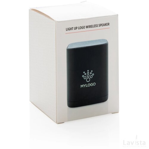 Light up logo draadloze 3W speaker zwart