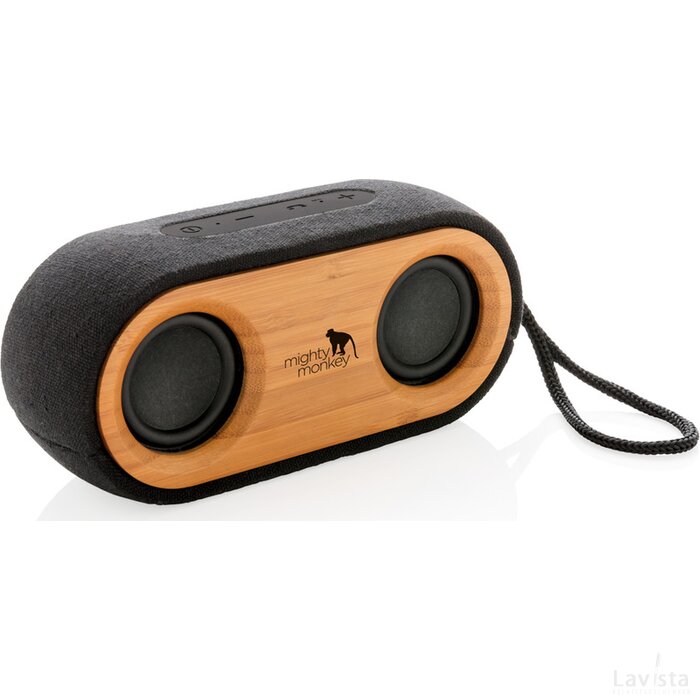 Bamboo X dubbele 10W speaker zwart, bruin