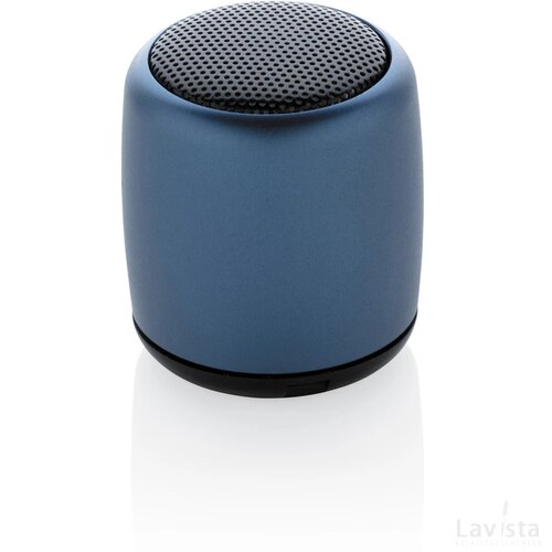 Mini aluminium draadloze speaker blauw