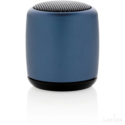 Mini aluminium draadloze speaker blauw