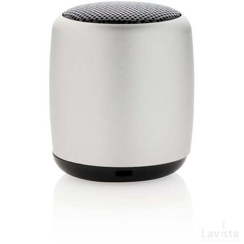 Mini aluminium draadloze speaker zilver