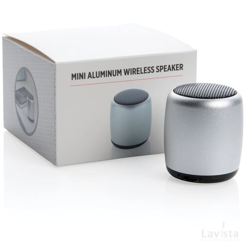 Mini aluminium draadloze speaker zilver