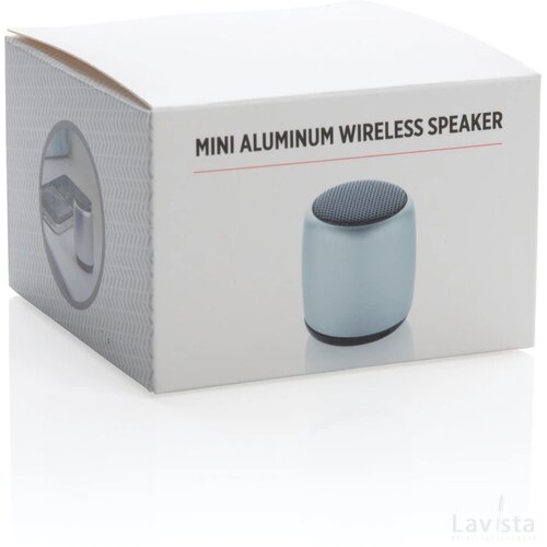 Mini aluminium draadloze speaker zilver