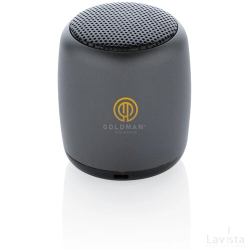 Mini aluminium draadloze speaker antraciet