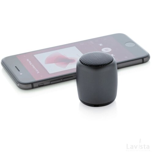 Mini aluminium draadloze speaker antraciet