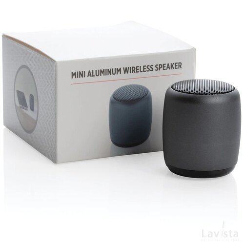 Mini aluminium draadloze speaker antraciet
