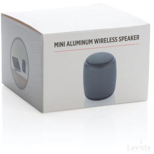 Mini aluminium draadloze speaker antraciet