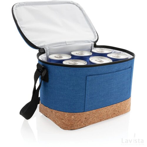 Duo tone koeltas met kurkdetail blauw