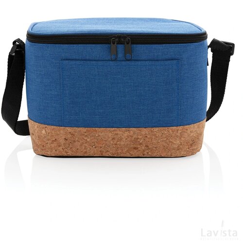 Duo tone koeltas met kurkdetail blauw
