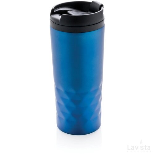 Geometrische mok blauw