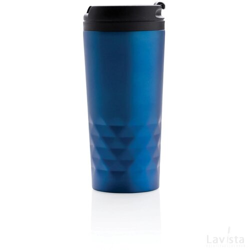 Geometrische mok blauw