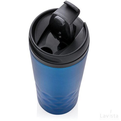 Geometrische mok blauw
