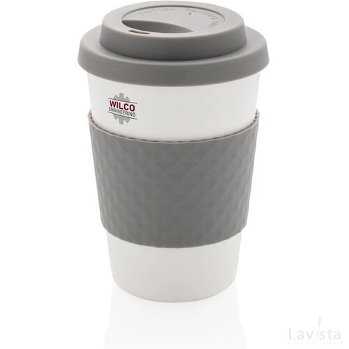 Herbruikbare koffiebeker 270ml grijs