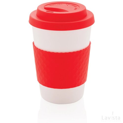 Herbruikbare koffiebeker 270ml rood