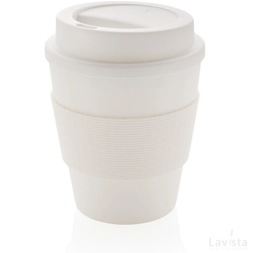 Herbruikbare koffiebeker met schroefdop 350ml wit