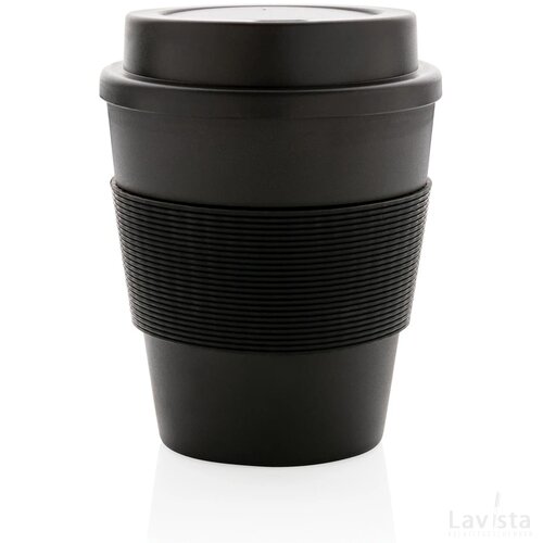 Herbruikbare koffiebeker met schroefdop 350ml zwart