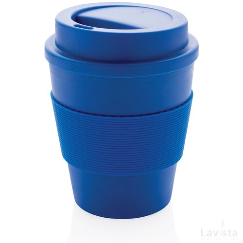 Herbruikbare koffiebeker met schroefdop 350ml blauw