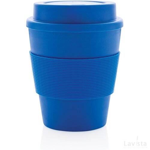 Herbruikbare koffiebeker met schroefdop 350ml blauw