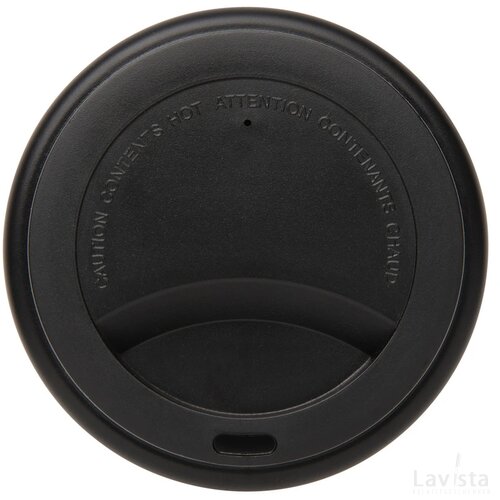 Herbruikbare dubbelwandige koffiebeker 300ml zwart