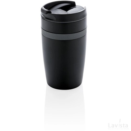 Sierra lekvrije vacuüm geïsoleerde koffiemok zwart, grijs