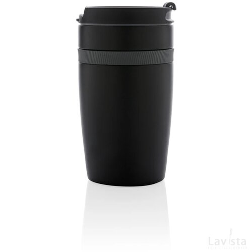 Sierra lekvrije vacuüm geïsoleerde koffiemok zwart, grijs