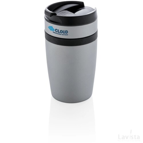 Sierra lekvrije vacuüm geïsoleerde koffiemok zilver, zwart