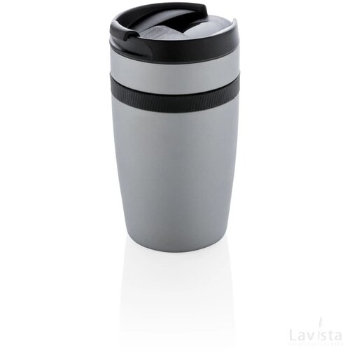 Sierra lekvrije vacuüm geïsoleerde koffiemok zilver, zwart