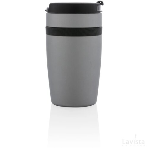 Sierra lekvrije vacuüm geïsoleerde koffiemok zilver, zwart