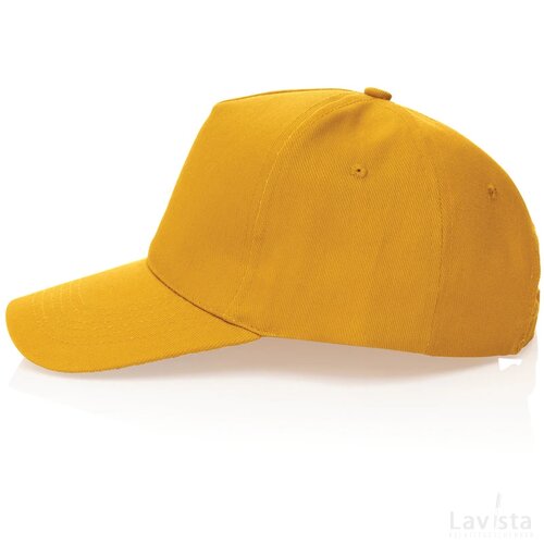 Impact AWARE™ 5 panel 280gr recycled katoenen cap geel