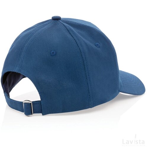 Impact AWARE™ 5 panel 280gr recycled katoenen cap donkerblauw