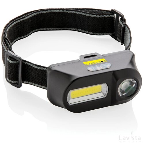 COB en LED hoofdlamp zwart