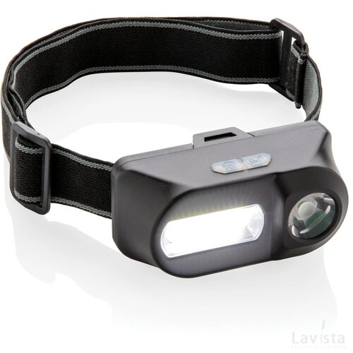 COB en LED hoofdlamp zwart