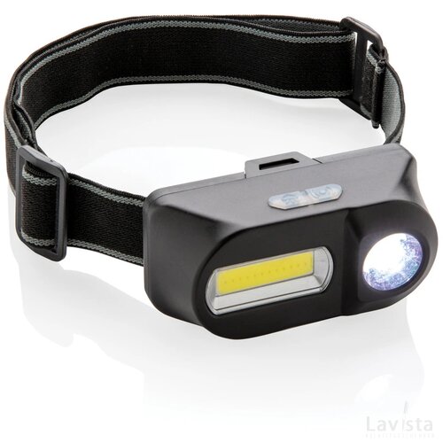 COB en LED hoofdlamp zwart