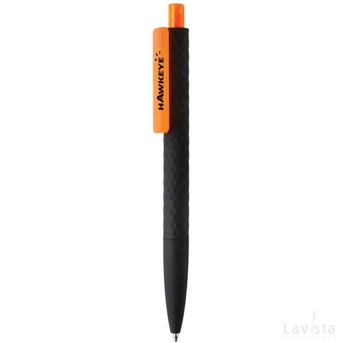 X3 zwart smooth touch pen oranje, zwart