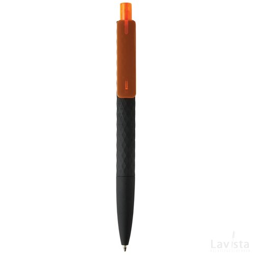 X3 zwart smooth touch pen oranje, zwart