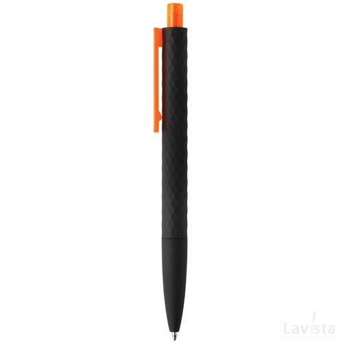 X3 zwart smooth touch pen oranje, zwart