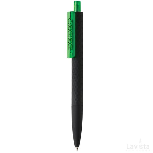 X3 zwart smooth touch pen groen, zwart