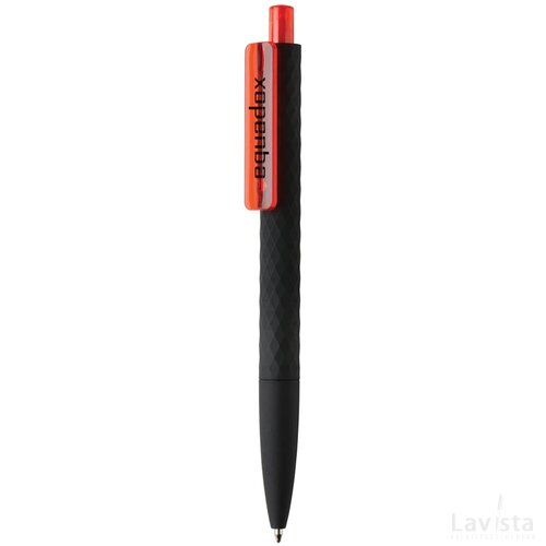 X3 zwart smooth touch pen rood, zwart