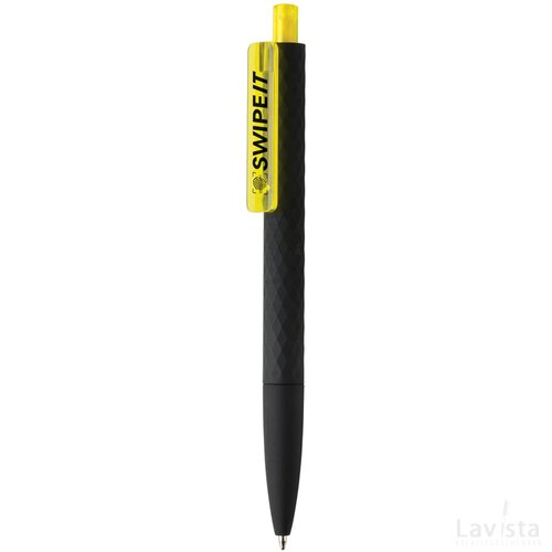 X3 zwart smooth touch pen geel, zwart